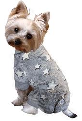 FASHION PET Shiny Star PJ's Gray XXS